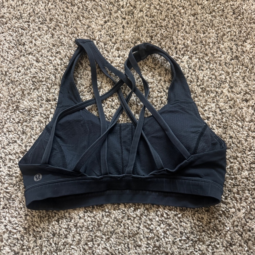 lululemon athletica black Strappy Sports Bra